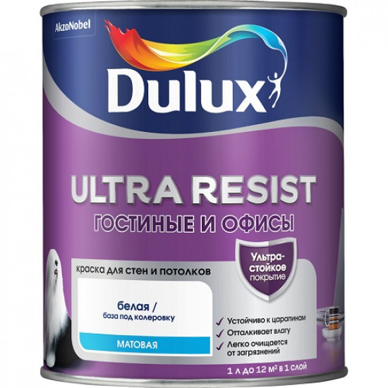 Краска Dulux Ultra Resist Гостиные и Офисы 1л