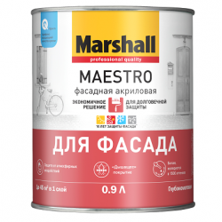 Маршал Краска Maestro Фасад 0,9л. Маршал Краска Maestro Фасад 0,9л.