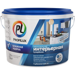 Краска ВД ProfiLux PL- 10L влагостойкая латексная интерьерная Краска ВД ProfiLux PL- 10L влагостойкая латексная интерьерная